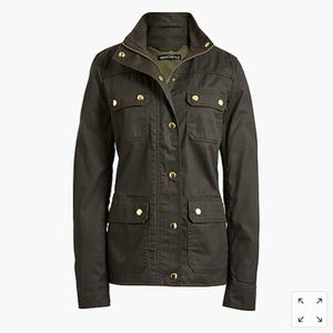 J Crew Resin-coated twill jacket